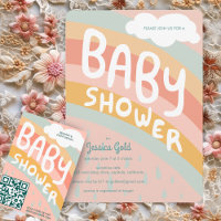 BABY SHOWER Niedliche Wolken Regenbogen Regen Cust