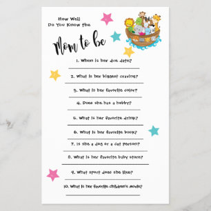 Baby Shower Noah's Ark Wie gut Sie wissen, die Kar Flyer