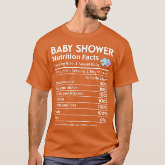 Baby Shower Nutrition Facts Label T-Shirt