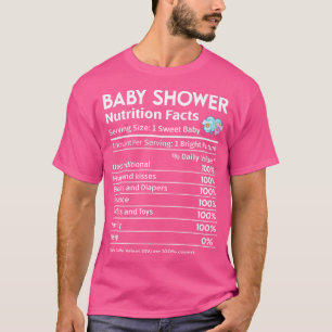 Baby Shower Nutrition Facts Label T-Shirt