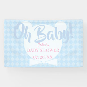 Baby-Shower Oh Baby Hellblaue Wanddekoration Banne Banner
