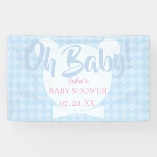 Baby-Shower Oh Baby Hellblaue Wanddekoration Banne Banner