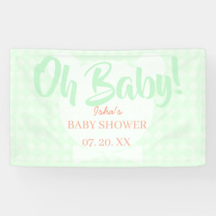 Baby-Shower Oh Baby Hellgrüne Wanddekoration Banne Banner