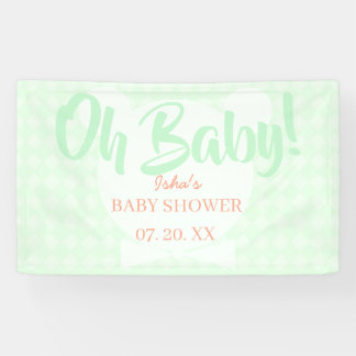Baby-Shower Oh Baby Hellgrüne Wanddekoration Banne Banner