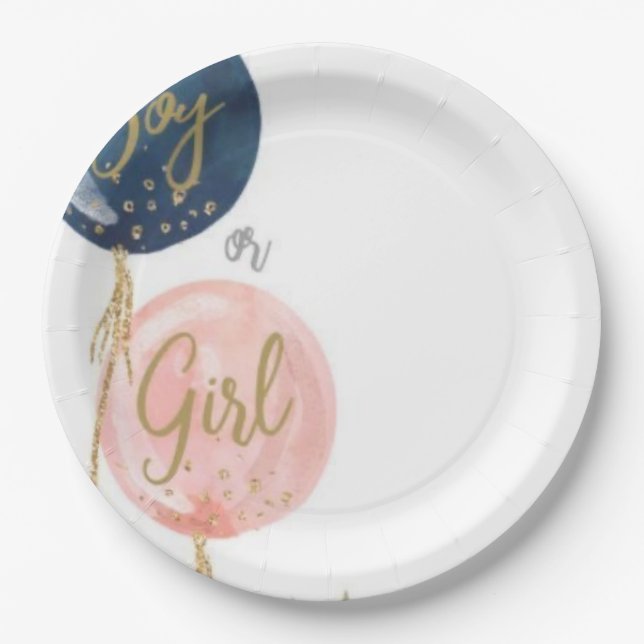 Baby shower paper plate  pappteller (Vorderseite)
