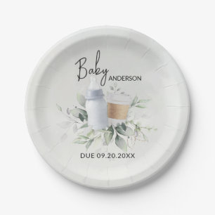 Baby Shower Paper Tellers Baby ist Kaffeepause Pappteller