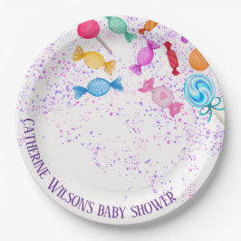 Baby Shower Party Lollipops Süßigkeiten Pappteller