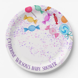 Baby Shower Party Lollipops Süßigkeiten Pappteller