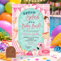 Baby Shower Party Mädchen mit rosa Schwimmbad