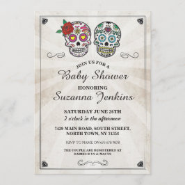Baby Shower Party Zucker Skull Party laden Einladung