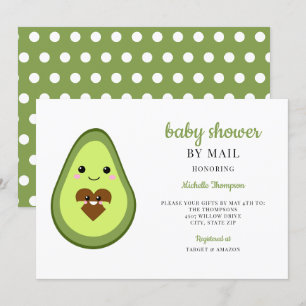 Baby Shower per Post Kawaii Avocado Schwanger süß Einladung