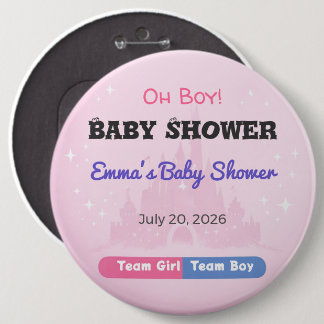 Baby Shower Pin | Team Girl | Team Boy | Favor Button