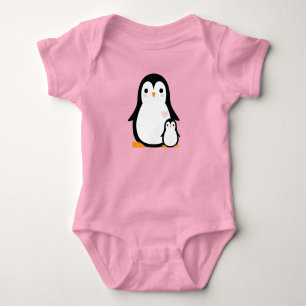 Baby Shower Pinker Pinguin Strampler