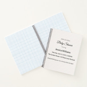 Baby-Shower-Planer-Notizbuch Elegantes Neutral Notizbuch