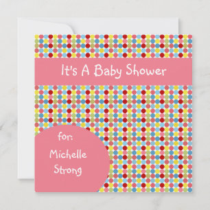 Baby Shower Polka Dots Einladung