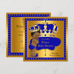 Baby Shower Prinz königliche blaue Jungenkrone eth Einladung
