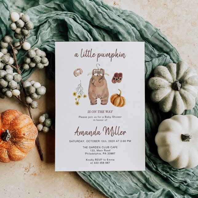 Baby Shower Pumpkin Minimalistisch Baby Save The Date (Von Creator hochgeladen)