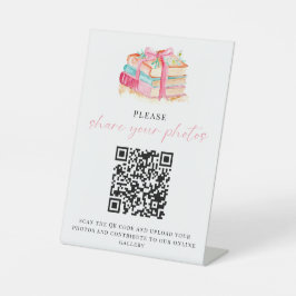 Baby Shower QR Code Share your Photos Books Theme Sockelschild