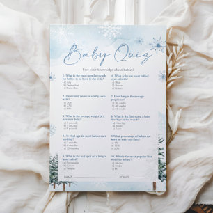 Baby Shower Quiz Game