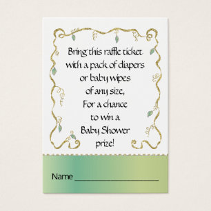 Baby Shower Raffle Ticket/Glittery Castle