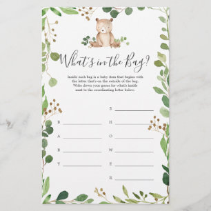 Baby Shower rät, was im Bag Game ist