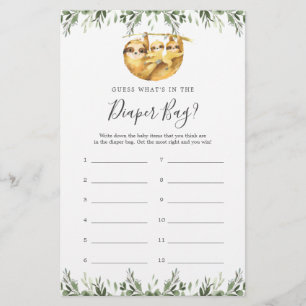 Baby Shower rät, was in der Windelbeutel ist