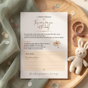 Baby-Shower-Ratgeberkarte für die werdende Mutter Hinweiskarte