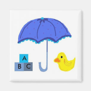 Baby-Shower-Regenschirm und Ente Magnet