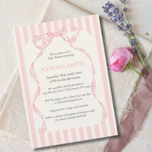Baby Shower Rosa Bogen Streifen Baby Mädchen Moder