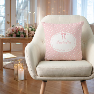Baby Shower Rosa Punkte Baby Mädchen Coquette Kissen