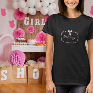 Baby Shower Rosa Schleife Mädchen Coquette Mutti B T-Shirt
