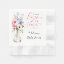 Baby-Shower-Serviette, die den IVF-Weg hervorhebt