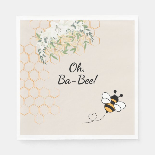 Baby-Shower-Servietten Serviette (Vorderseite)