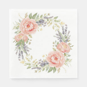 Baby-Shower-Servietten – Watercolor Floral Baby Serviette