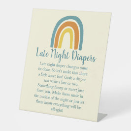 Baby Shower Sign für Spiele Sockelschild