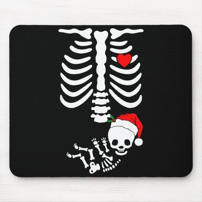 Baby Shower Skeleton Christmas Santa Pregnancy Ann Mousepad (Vorne)