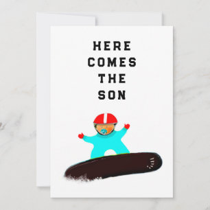 Baby Shower Snowboarder Einladungen