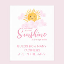 Baby Shower "Sonnenstrahl" - Wie viele Schnuller s