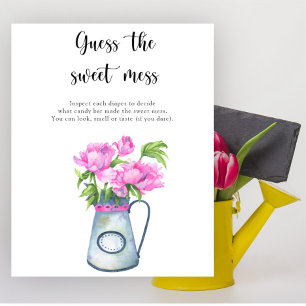 Baby-Shower-Spiel: Errate das süße Durcheinander m Poster