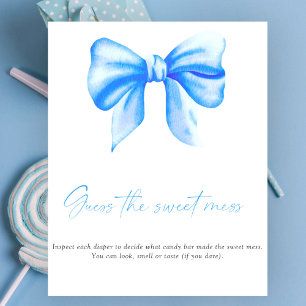 Baby- Shower-Spiel für Jungen errate das süße Durc Poster
