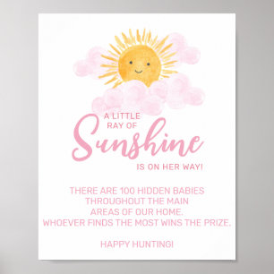 Baby Shower Spiel 'Sonnenstrahl' Poster
