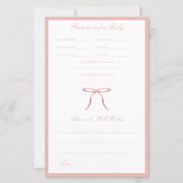 Baby-Shower-Spiel: Tipps und Vorhersagen mit rosa 