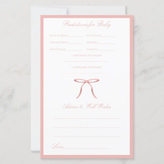 Baby-Shower-Spiel: Tipps und Vorhersagen mit rosa 