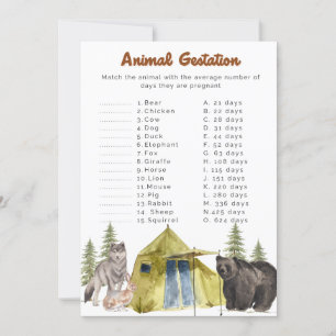 Baby-Shower-Spiele für Tiere Einladung