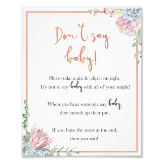Baby Shower Spt Say Baby Clothespin Game Fotodruck
