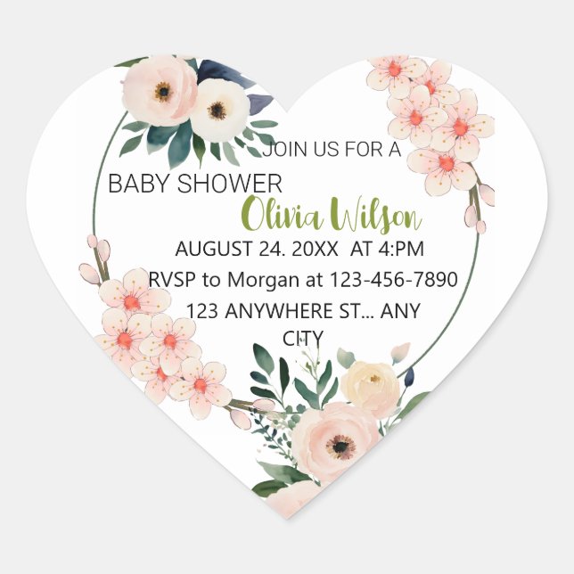 BABY SHOWER STICKER (Vorderseite)