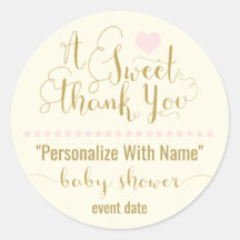 BABY SHOWER STICKER | Herzlichen Dank