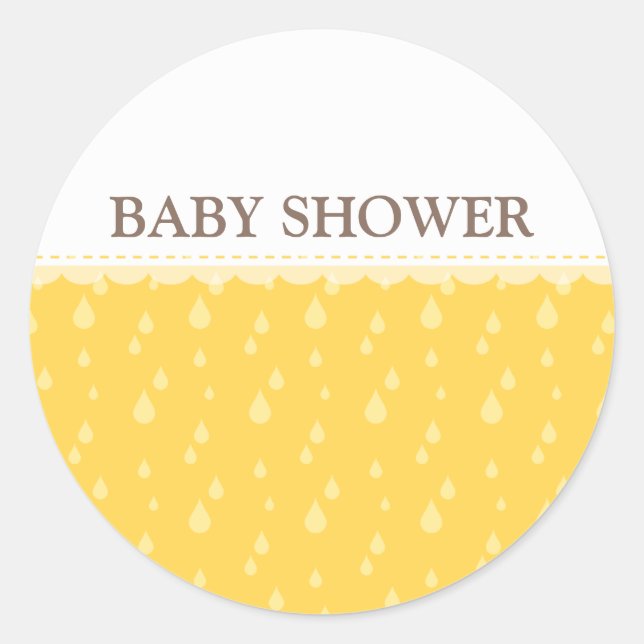 BABY SHOWER STICKER :: Regen fällt 10 (Vorderseite)