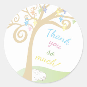 Baby Shower Stickers Paci Bunny