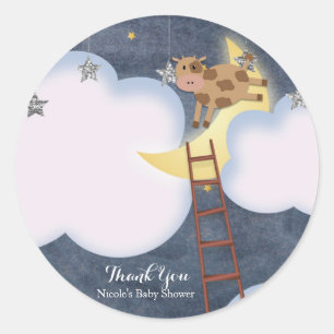 Baby-Shower-Storybook-Kinderreim individuell angep Runder Aufkleber